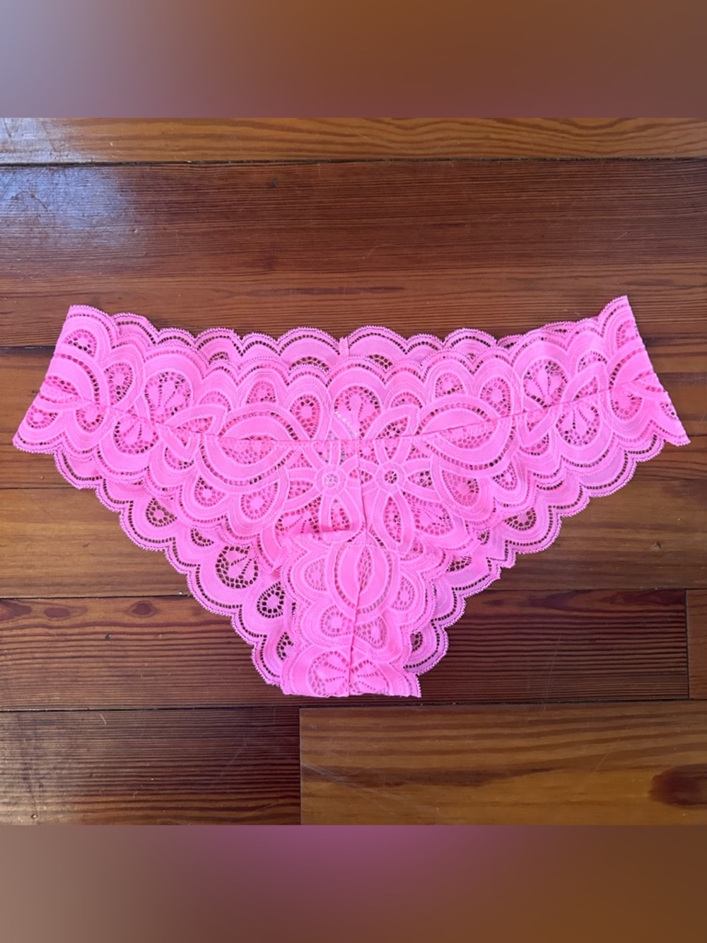 aerie Pink Lace Cheeky Panty